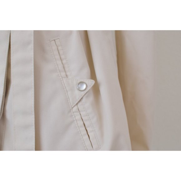 Vintage 80s Beige Cotton/Poly Single-Breasted Trench Coat by DAWN | size 12 - Picture 7 of 10